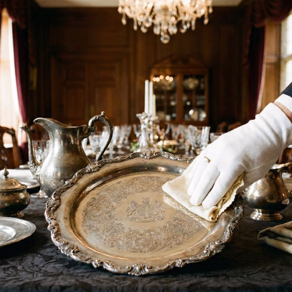 Expert NOBO pour nettoyer étain et faire briller un chandelier ancien.