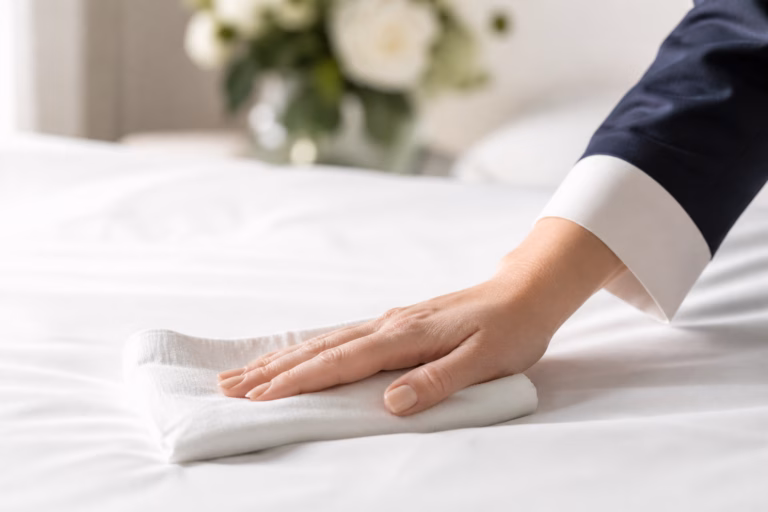Méthode experte NOBO pour enlever tache carotte sur une nappe en lin blanc